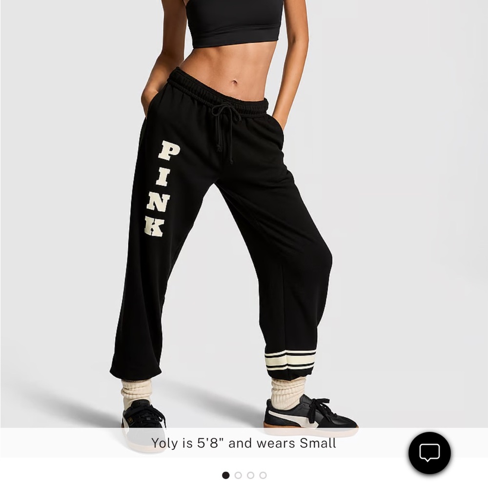 Victoria’s Secret pink Black Sweats joggers L